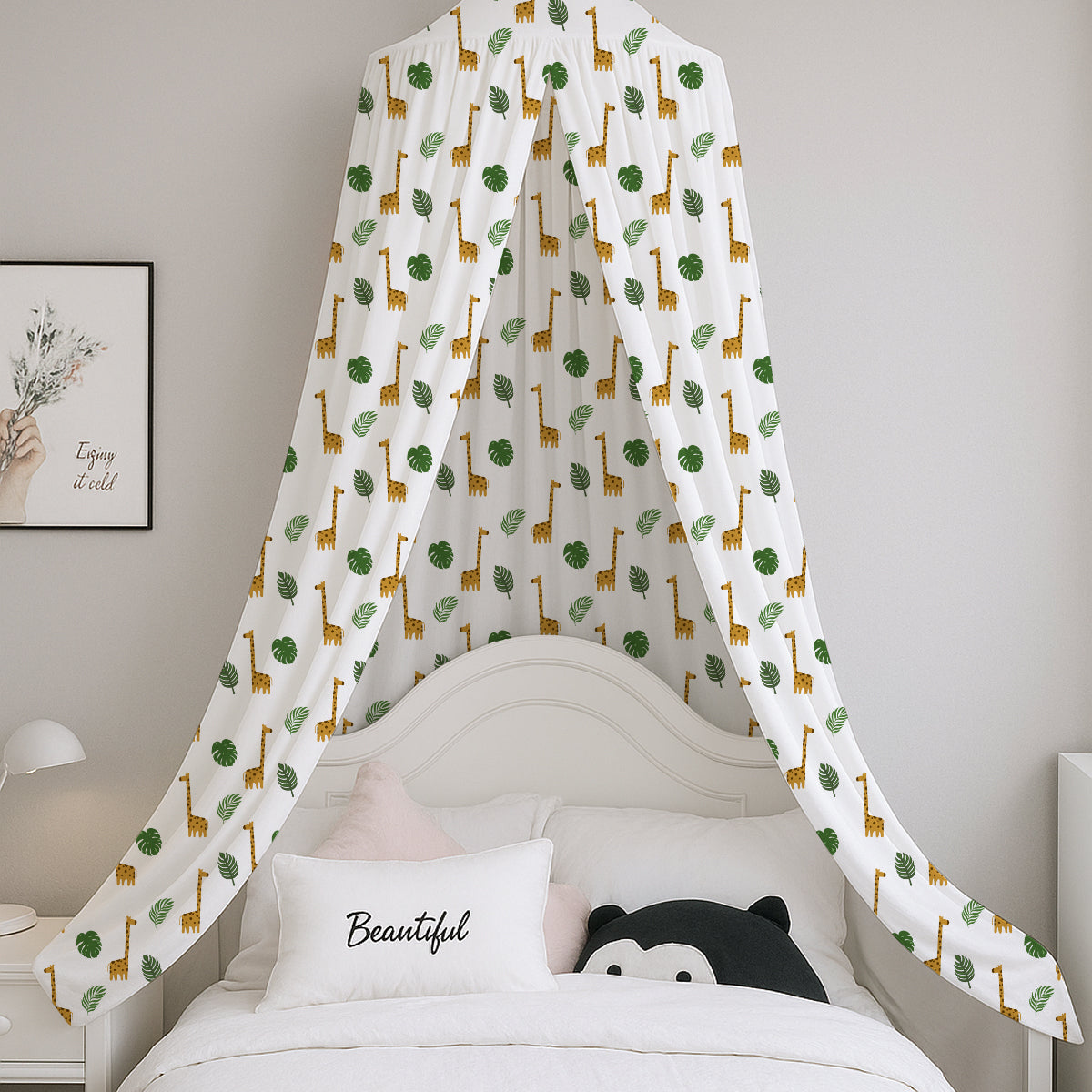 Auvent à motif de girafe mignon