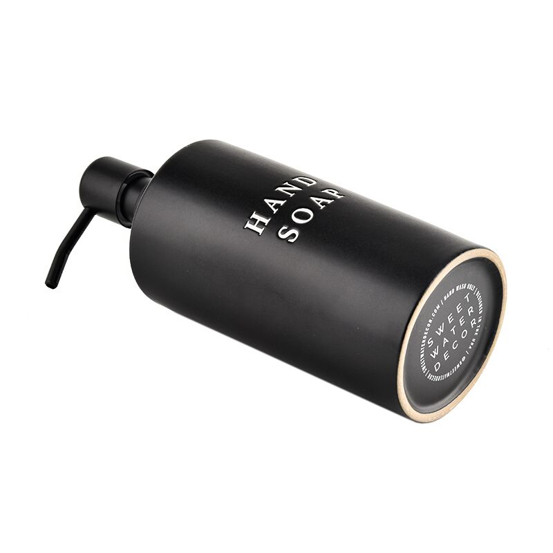 Dispenser per sapone liquido in gres nero da 15 oz