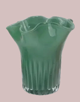 Vaso in vetro scanalato, 3 opzioni di colore