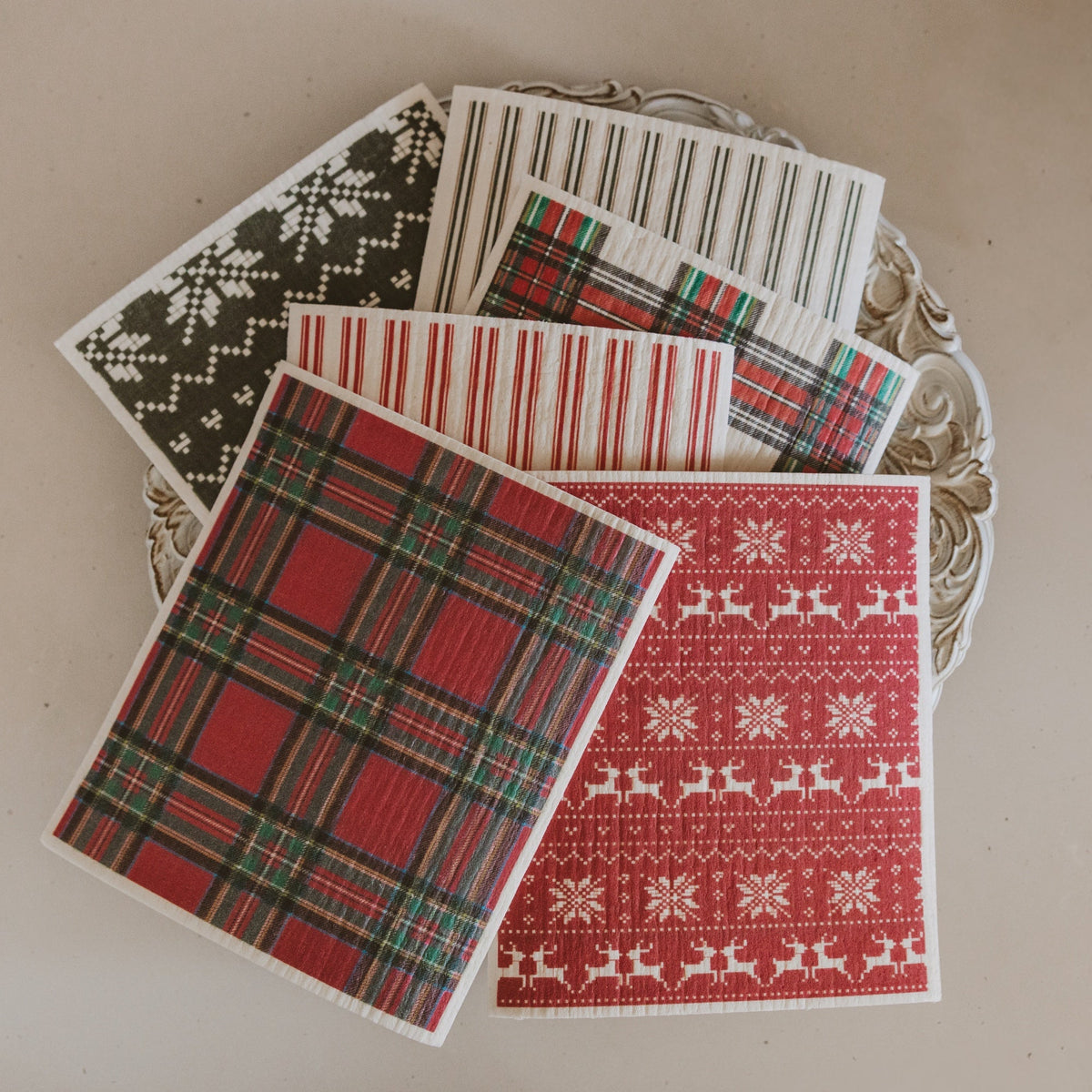 Chiffons éponges suédois à motifs de fêtes