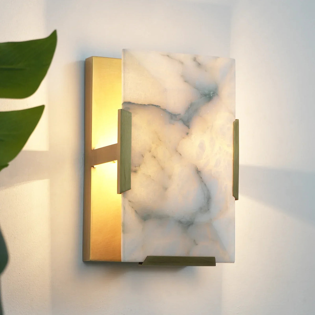 Alabaster Rectangular Wall Lamp
