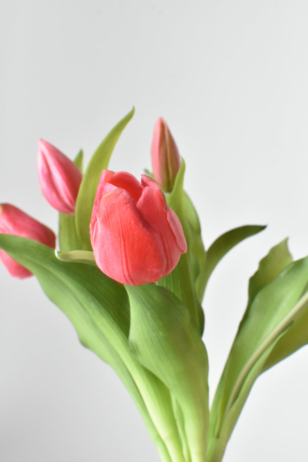 Mazzo di steli di tulipani rosa scuro "Faux Real Touch" da 11,75"