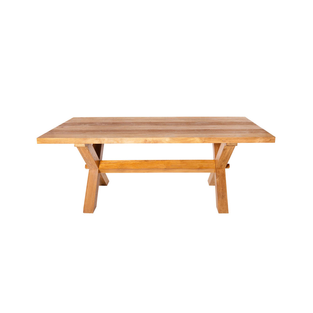 Tavolo da pranzo Oslo in legno di teak massello riciclato