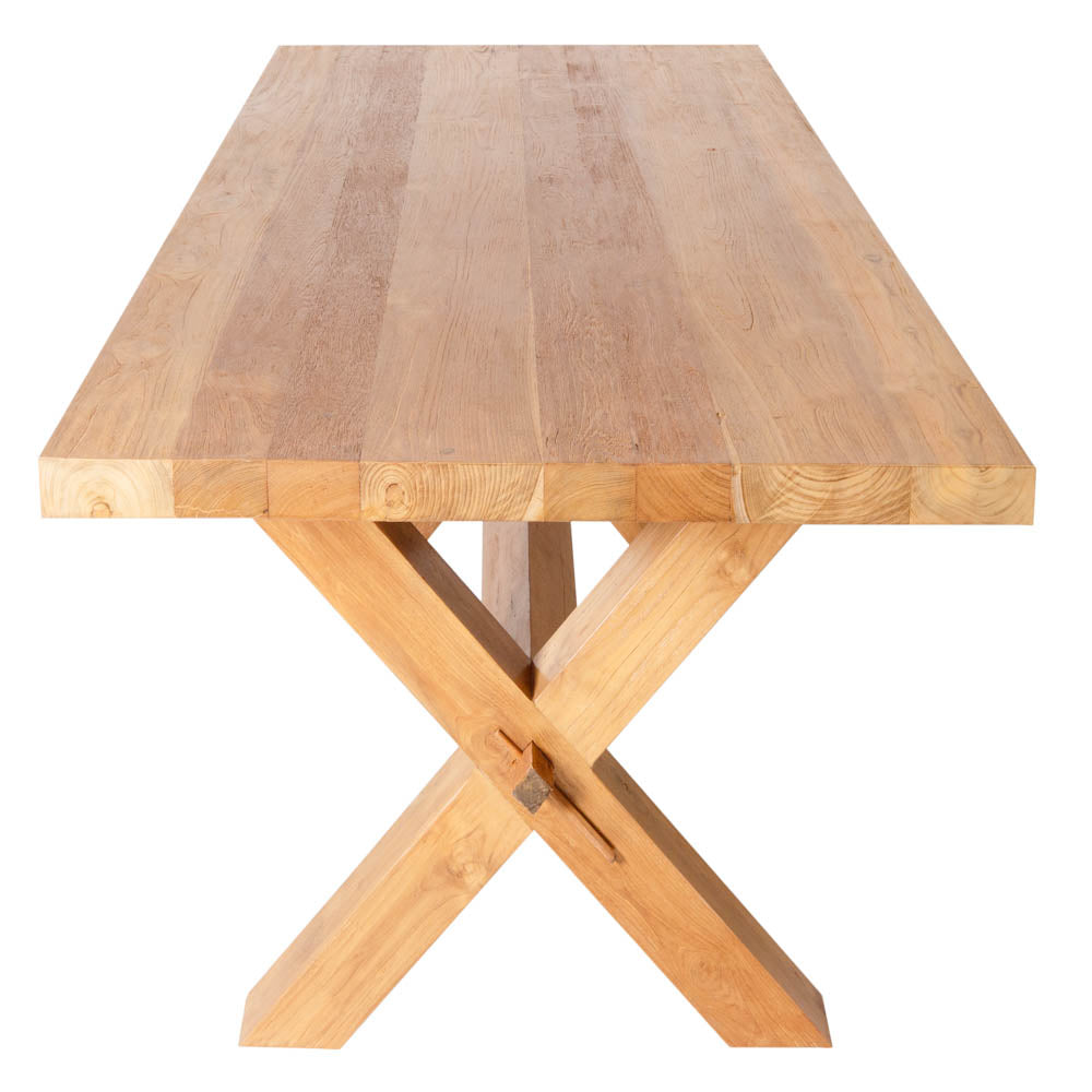 Tavolo da pranzo Oslo in legno di teak massello riciclato