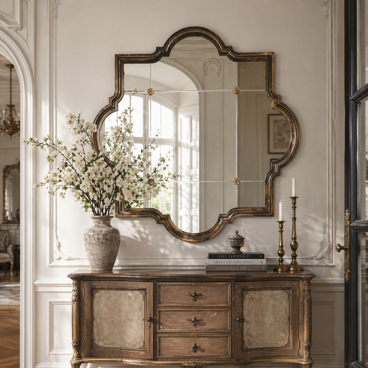 Rafa Quatrefoil Wall Mirror 55 in