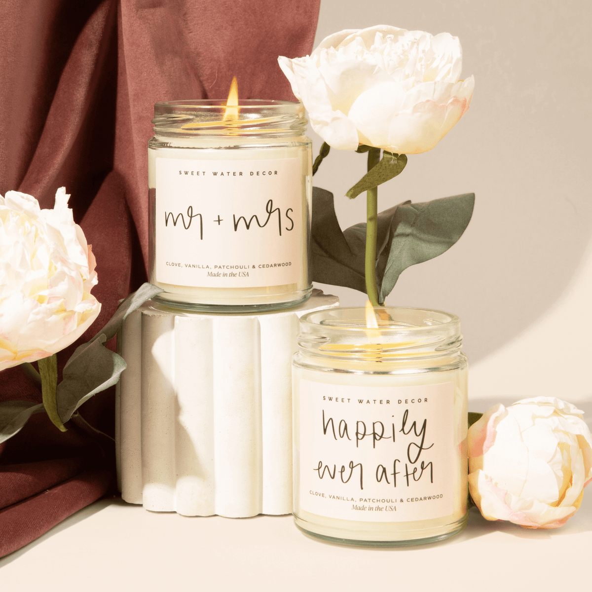 Bougie parfumée Happily Ever After - Pot transparent - 9 oz (Palo Santo Patchouli)