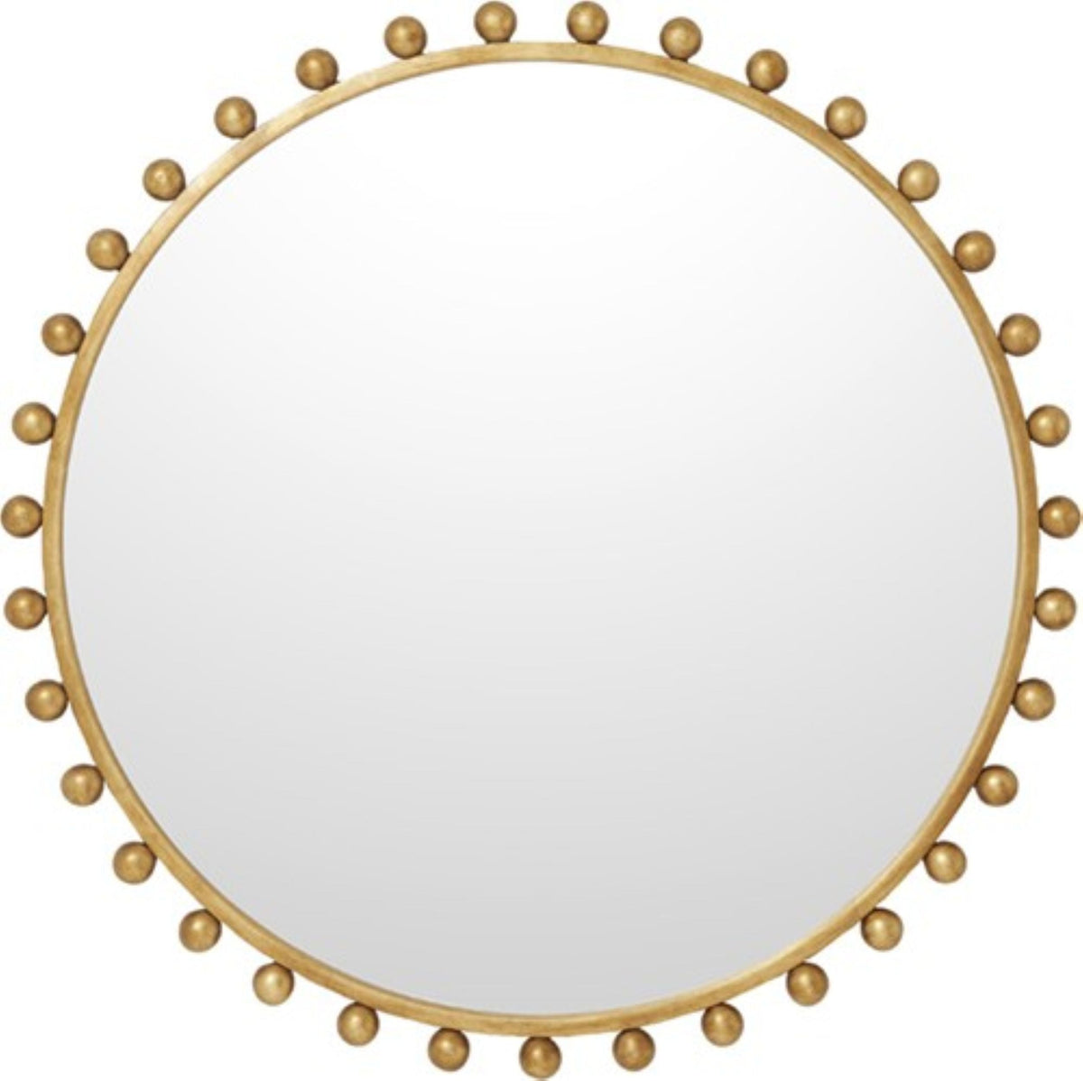 Cannes Beaded Metal Round Wall Mirror 44 in