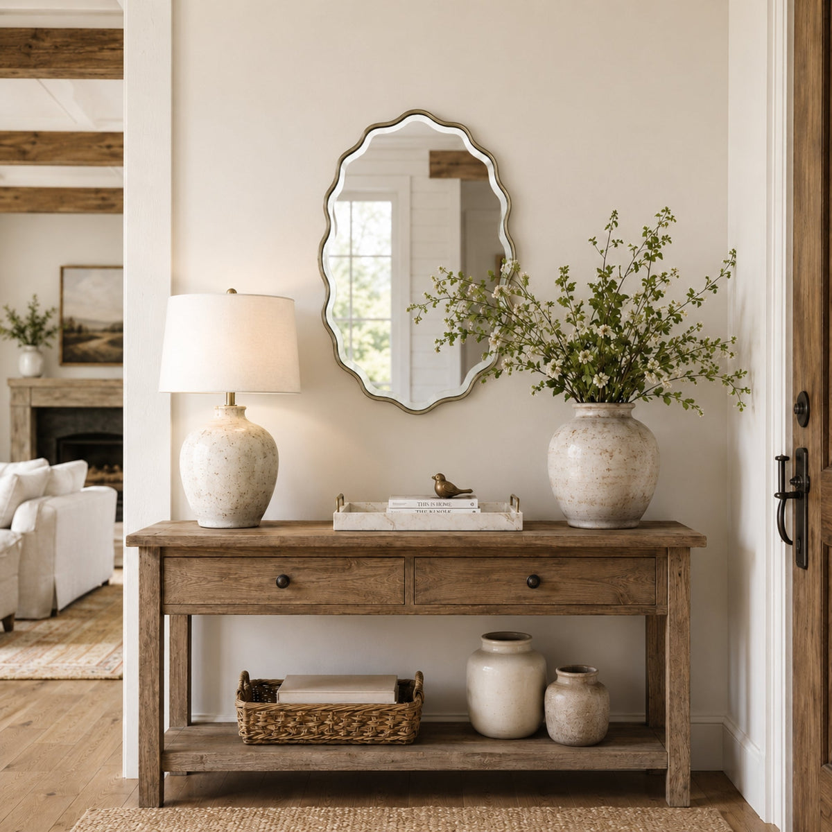Odette Scalloped Wall Mirror 29.5 in