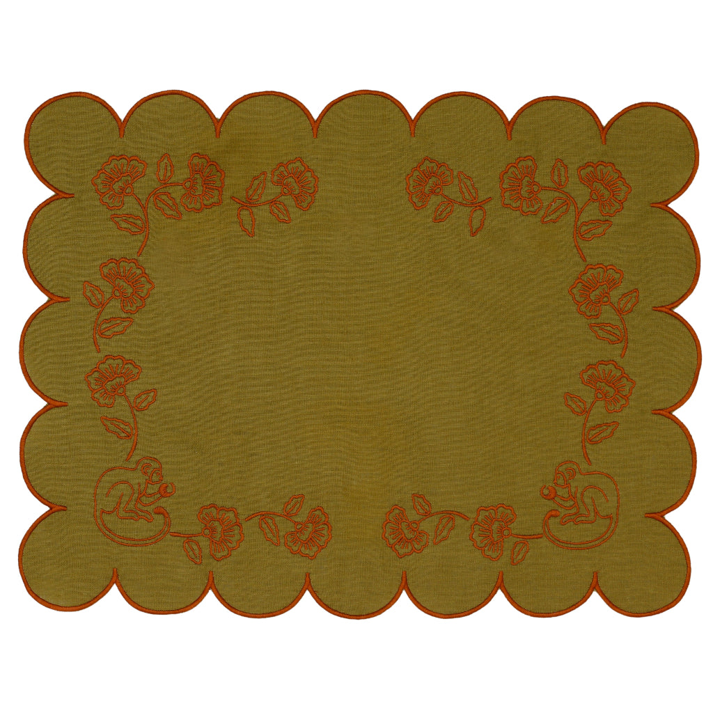 Tovagliette in lino Earthen Pine – Set da 4