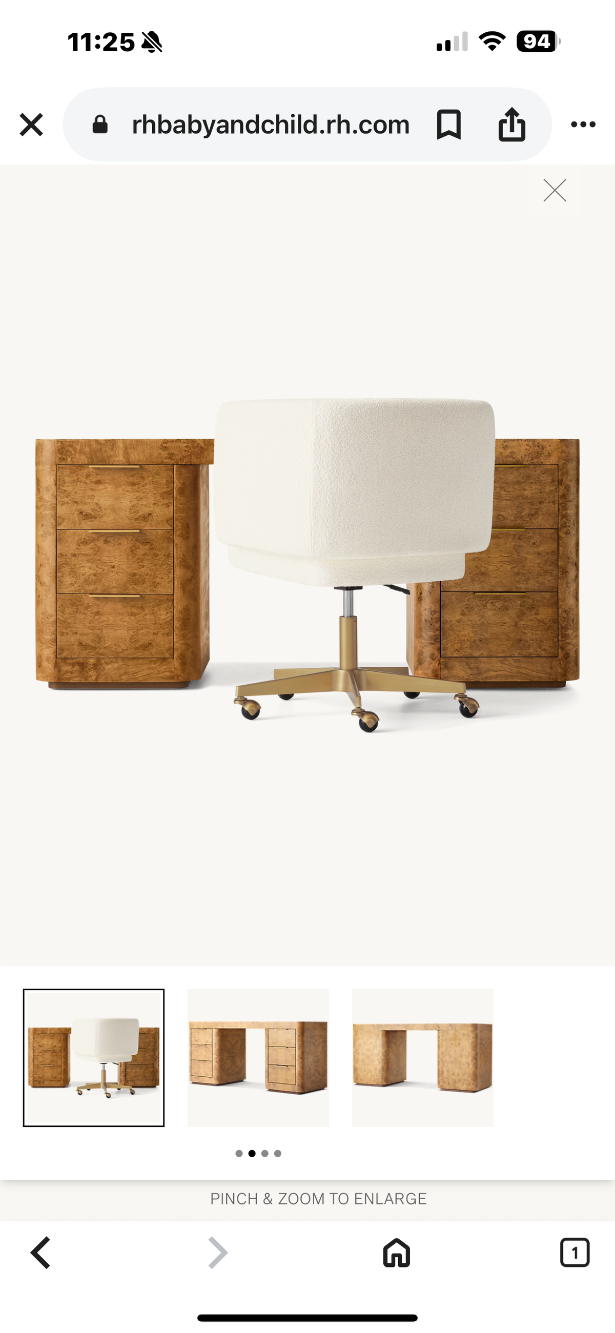 Burl Storage Desk