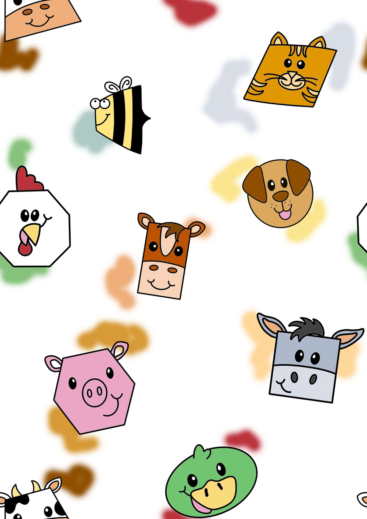 Farm Animals Printed Canopy