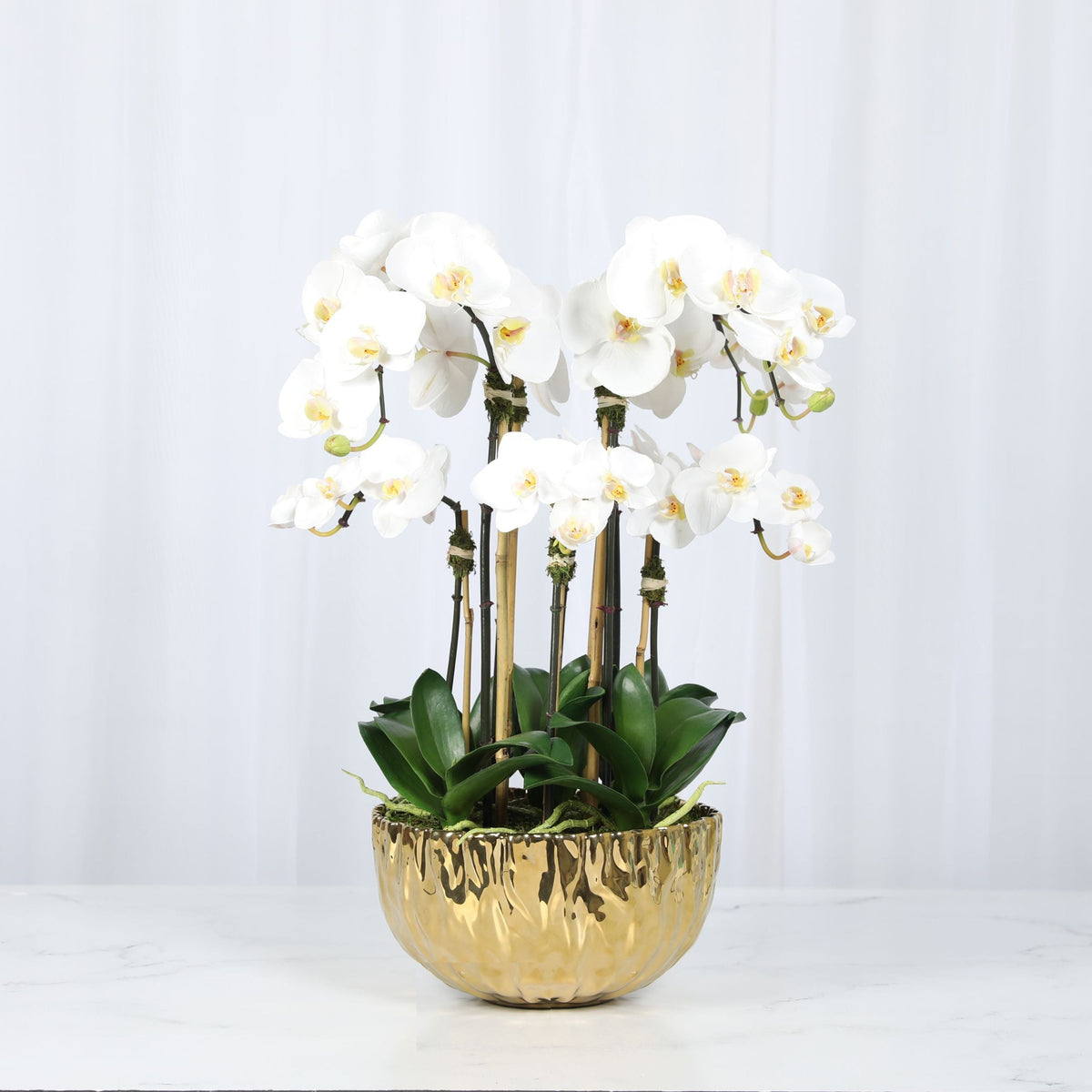 Composition d'orchidées artificielles - 61 cm