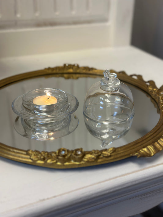 Cloche en verre pour oiseau