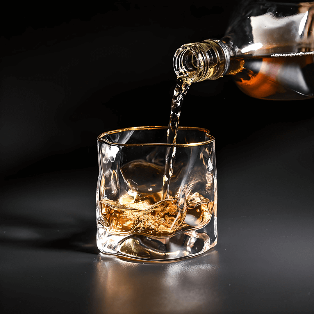 Bicchiere da whisky in cristallo giapponese Gold Hoshi