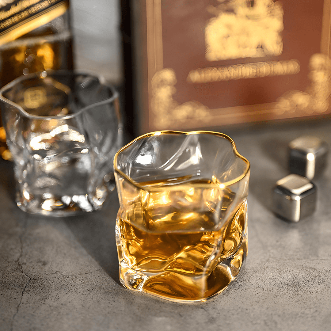 Bicchiere da whisky in cristallo giapponese Gold Hoshi