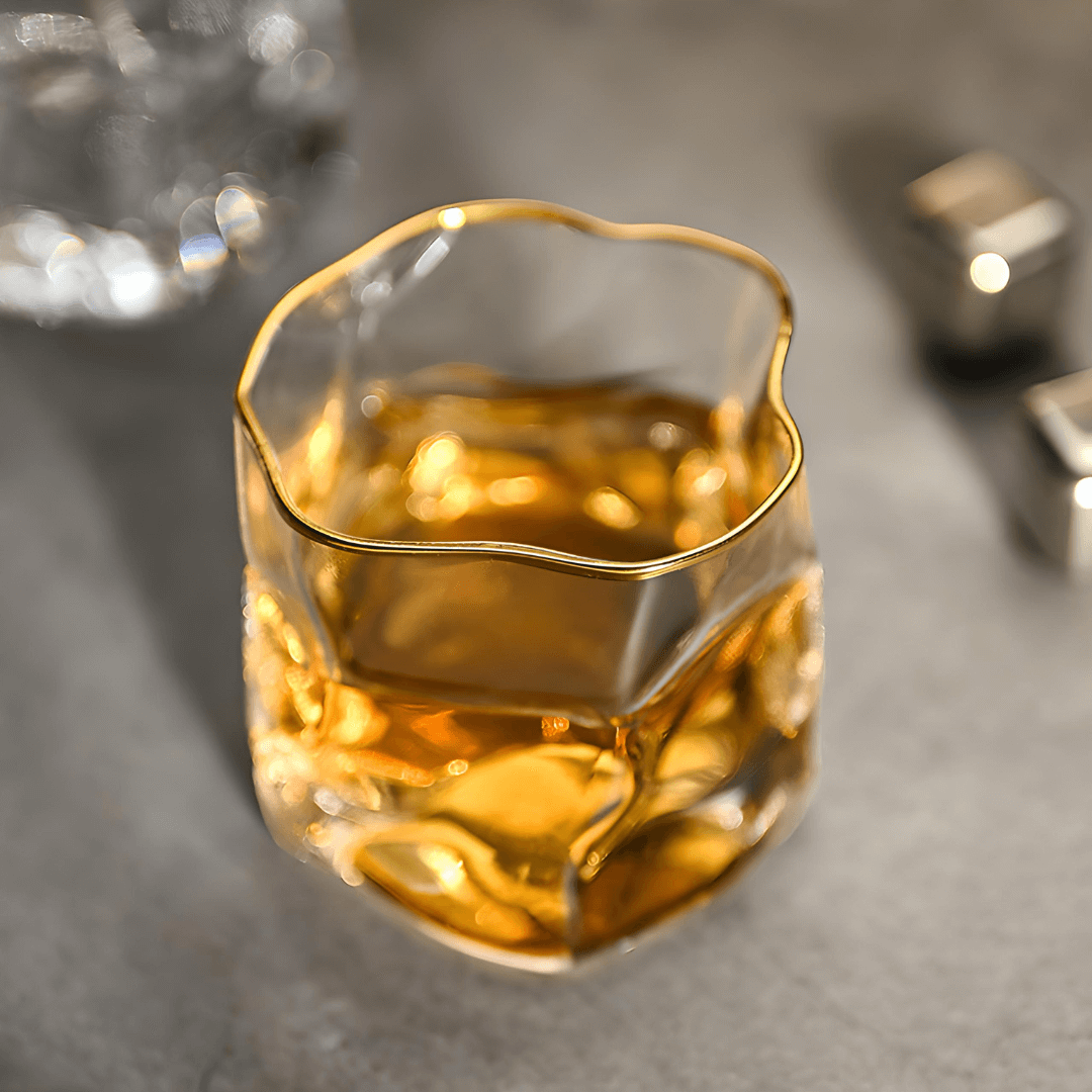 Bicchiere da whisky in cristallo giapponese Gold Hoshi