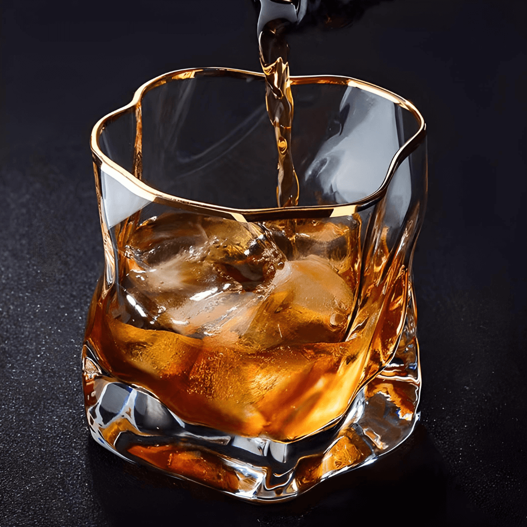 Bicchiere da whisky in cristallo giapponese Gold Hoshi