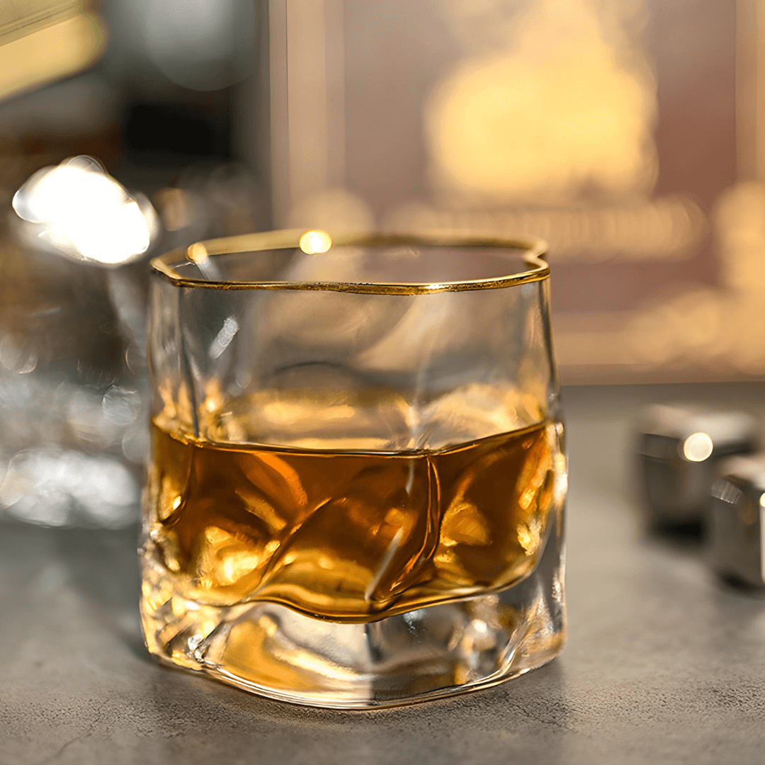 Bicchiere da whisky in cristallo giapponese Gold Hoshi
