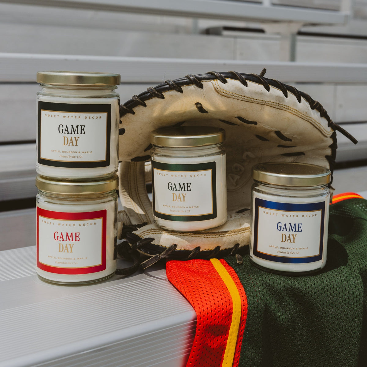 Bougie au soja vert Game Day - Pot transparent - 9 oz