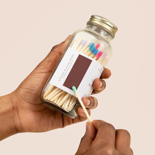 Fiammiferi di sicurezza arcobaleno multicolor - Confezione da 60, 9,5 cm