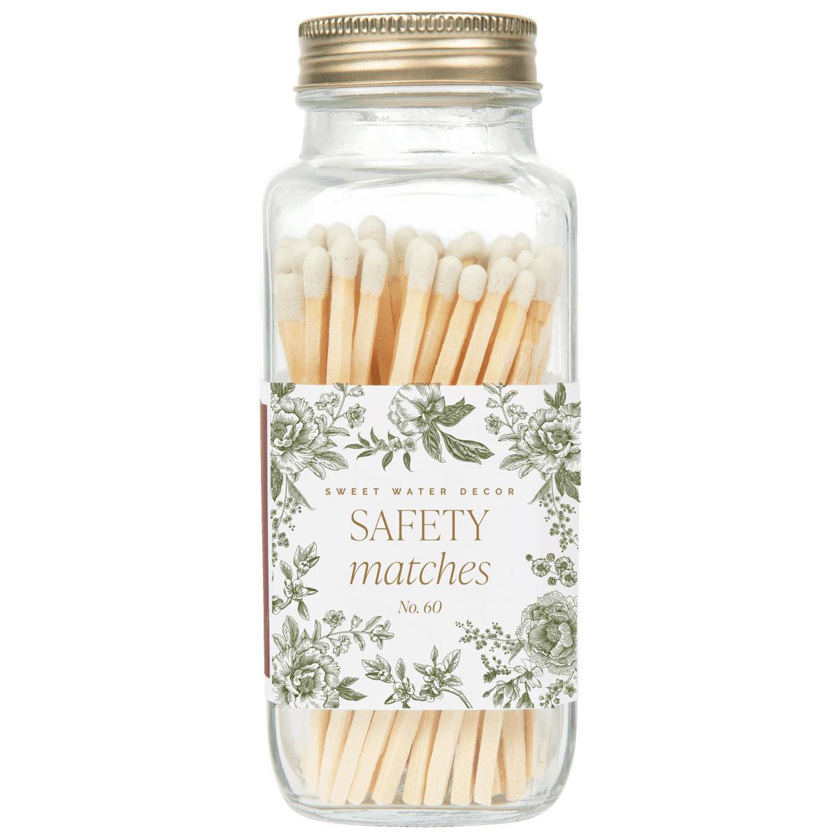 Allumettes de sécurité Green Delft White Tip - 60 unités, 3,75 po