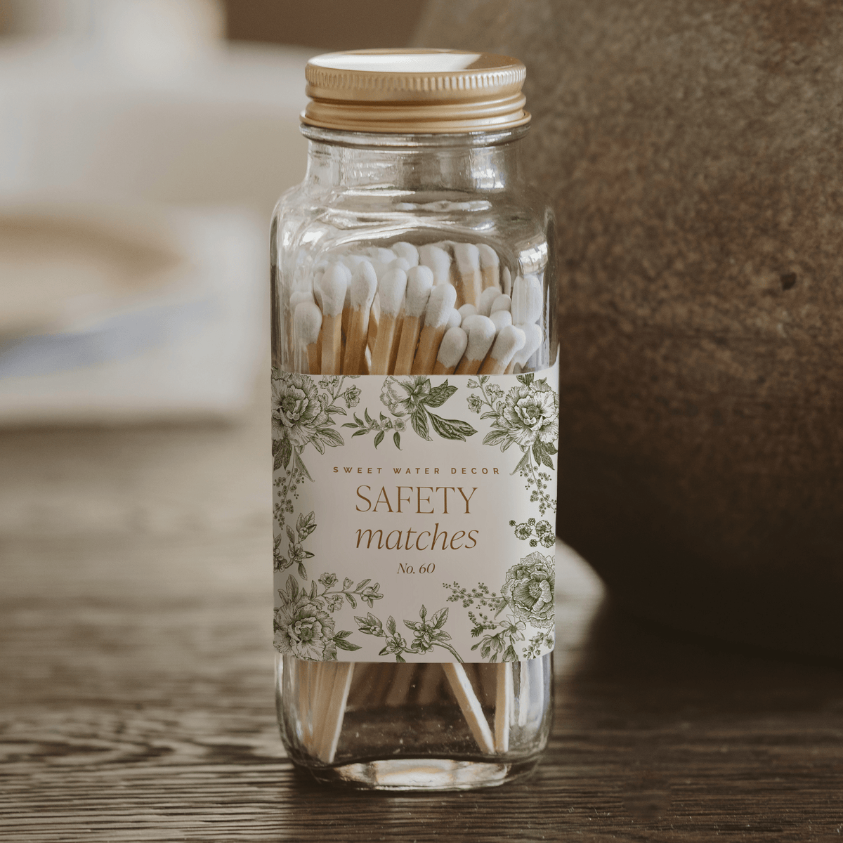 Allumettes de sécurité Green Delft White Tip - 60 unités, 3,75 po