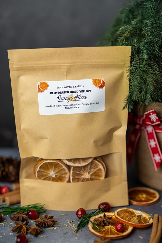 Rondelles d'orange déshydratées – Agrumes séchés 100 % naturels pour boissons, loisirs créatifs et décoration