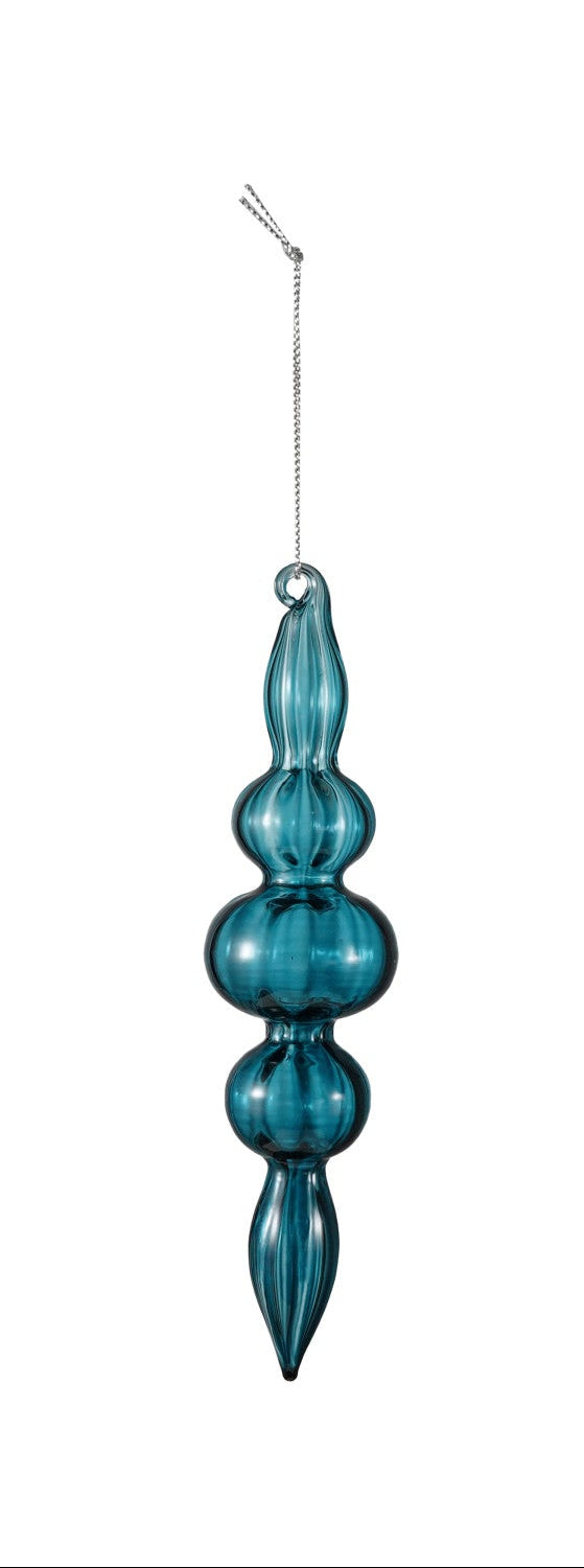 Blue Glass Finial Ornament – 2 Styles