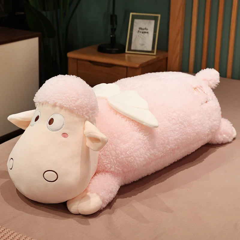 Kawaii Sheep Plush Toy – Long Sleeping Sheep Hug Pillow Stuffed Animal