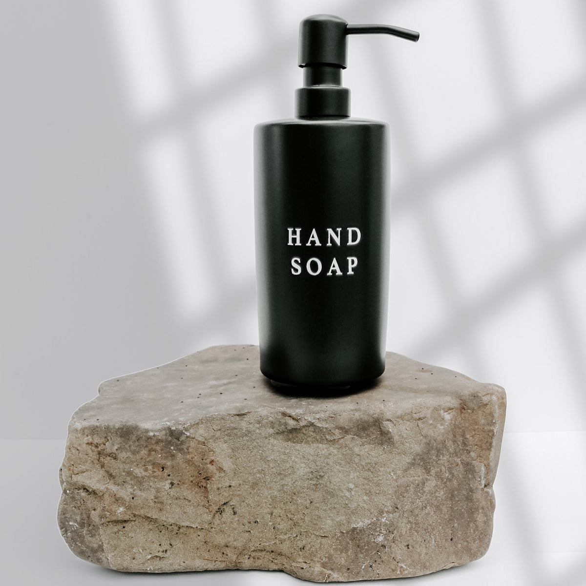 Dispenser per sapone liquido in gres nero da 15 oz