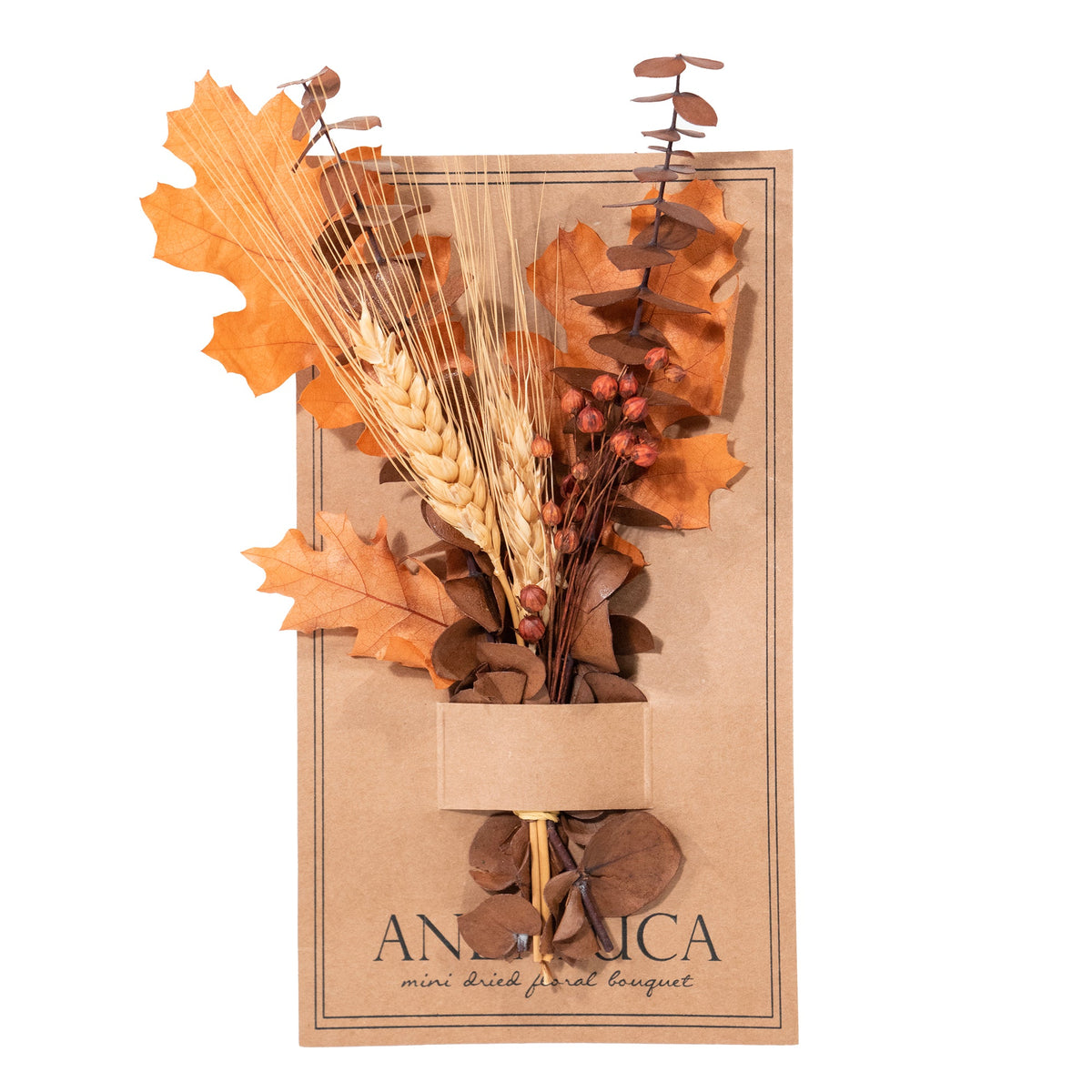 Mini bouquet di foglie di quercia autunnali