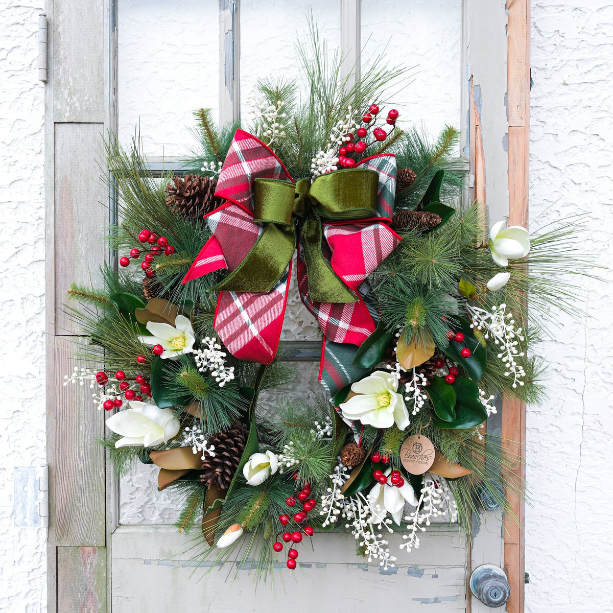 Sea Pines Holiday Wreath with Bow