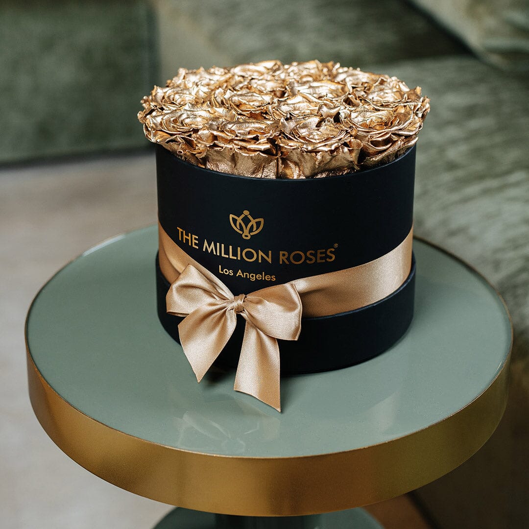 Classic Black Box | Rose in oro 24K