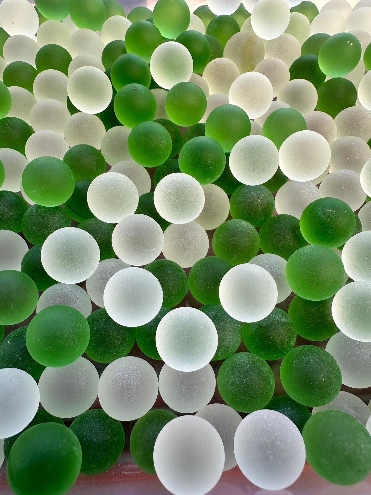 Hand-Tumbled Sea Glass Marbles – Single or 1 lb