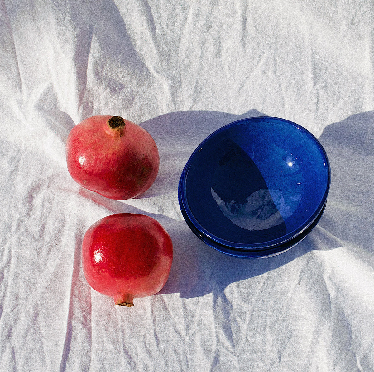 Small bowl with blue glaze