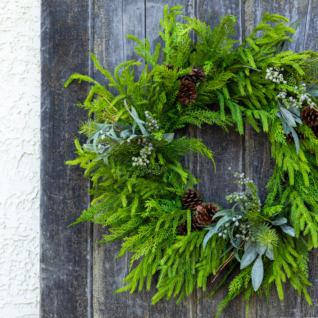 Faux Real Evergreen Wreath