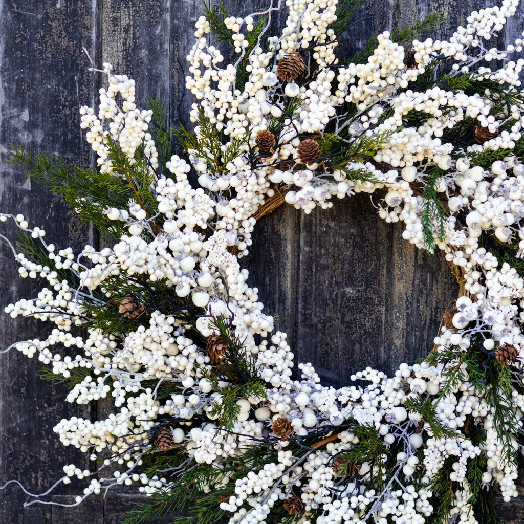 White Berry and Pine Wreath