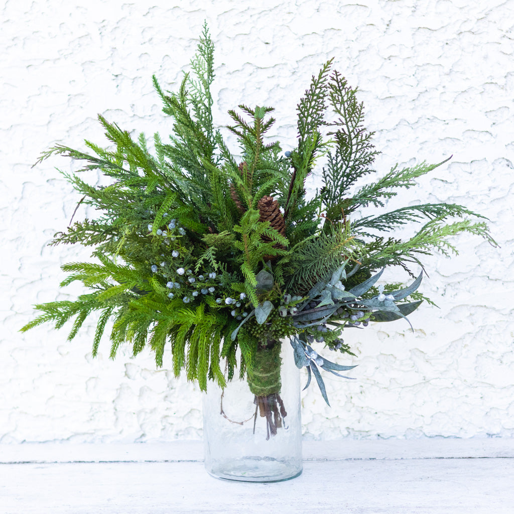 Grand Faux Real Evergreen Bouquet