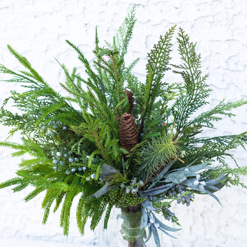 Grand Faux Real Evergreen Bouquet