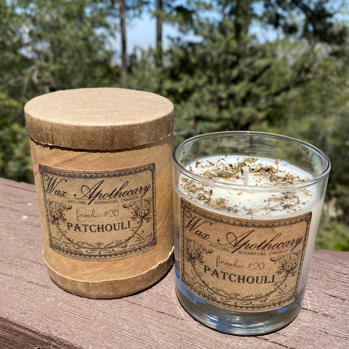 Patchouli 7 oz Botanical Candle in Scotch Glass