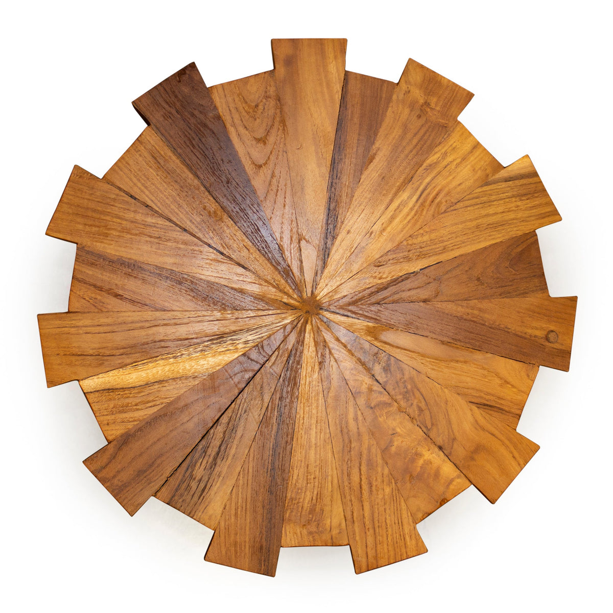 Teak Wood Medallion Accent Table