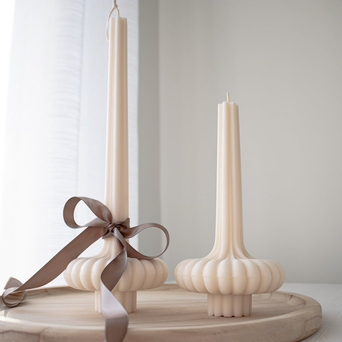 Set di candele a colonna Tutu, eleganti candele a colonna in soia