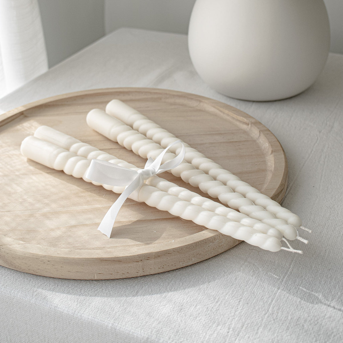 Bougies torsadées, bougies effilées élégantes