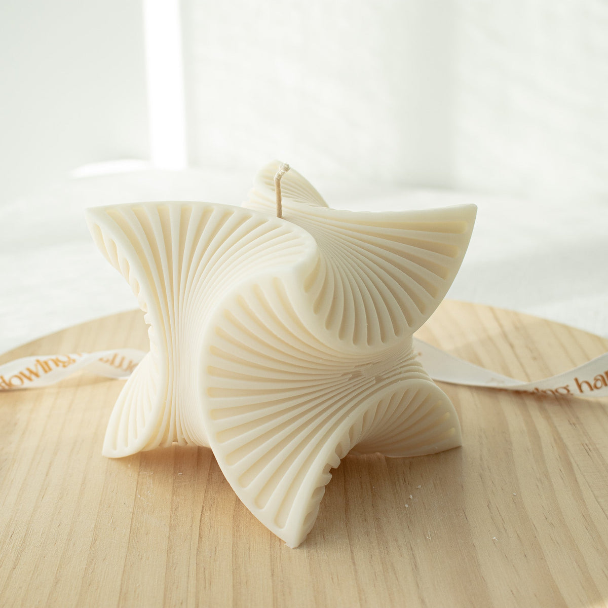 Candela geometrica a cubo, decorazione per la casa astratta