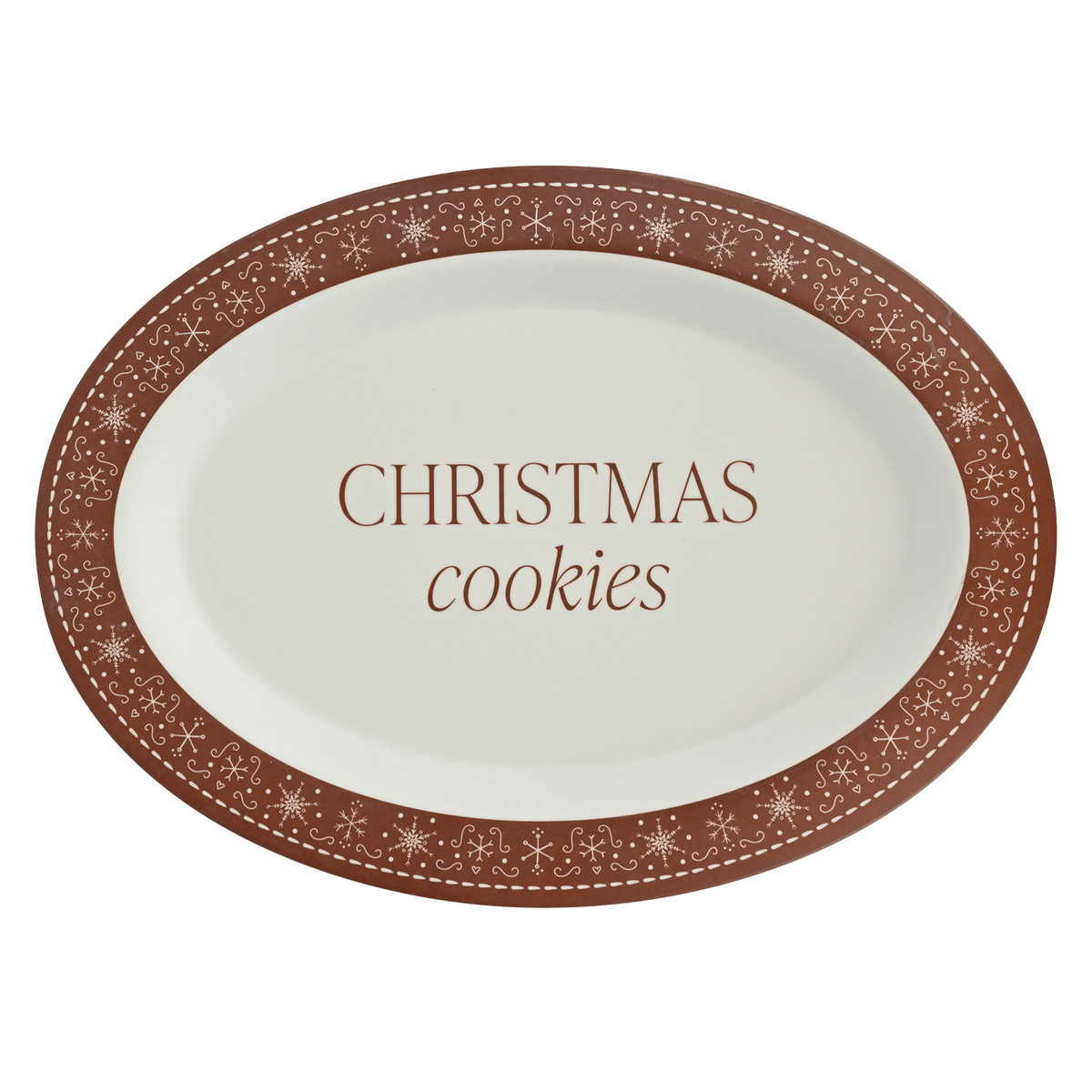 Plateau de Noël ovale pour biscuits au pain d'épice