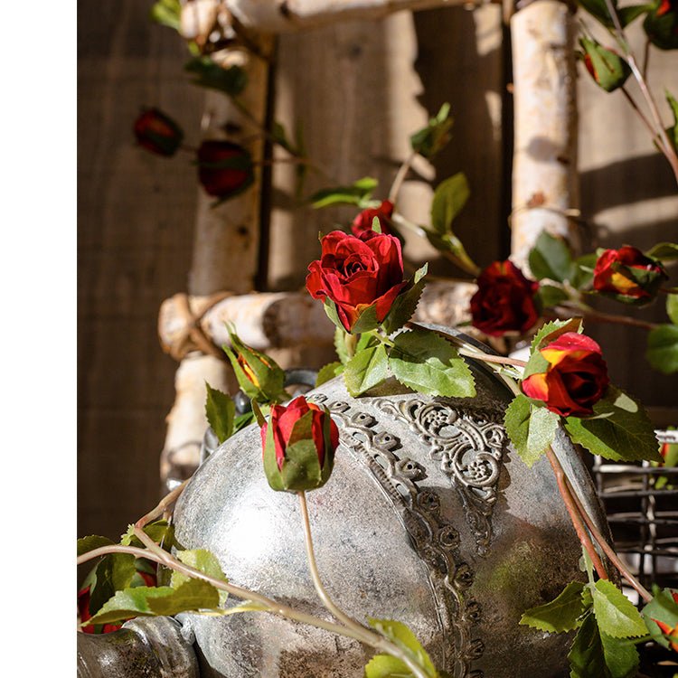 Guirlande de roses en soie artificielle, 140 cm de long