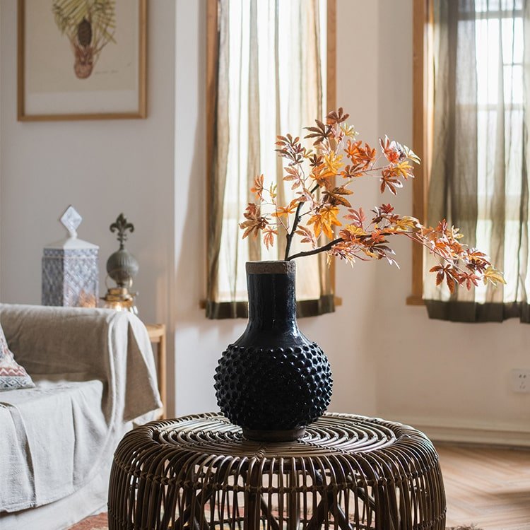 Tige de feuille d'érable artificielle aux couleurs d'automne