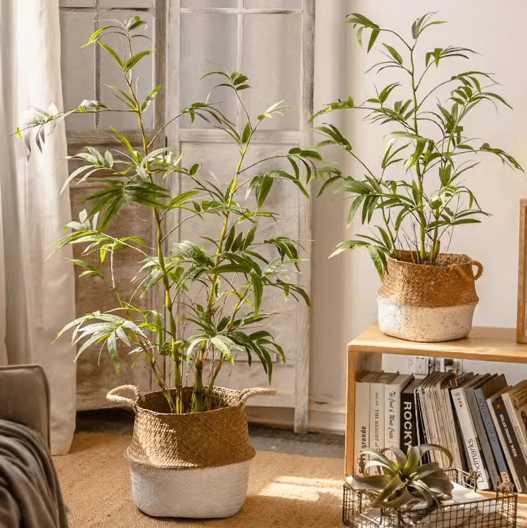 Feuilles de bambou artificielles en pot