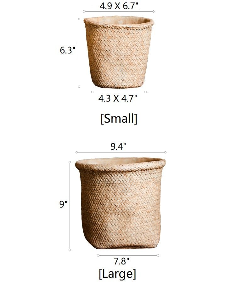 Jardinière en béton style panier