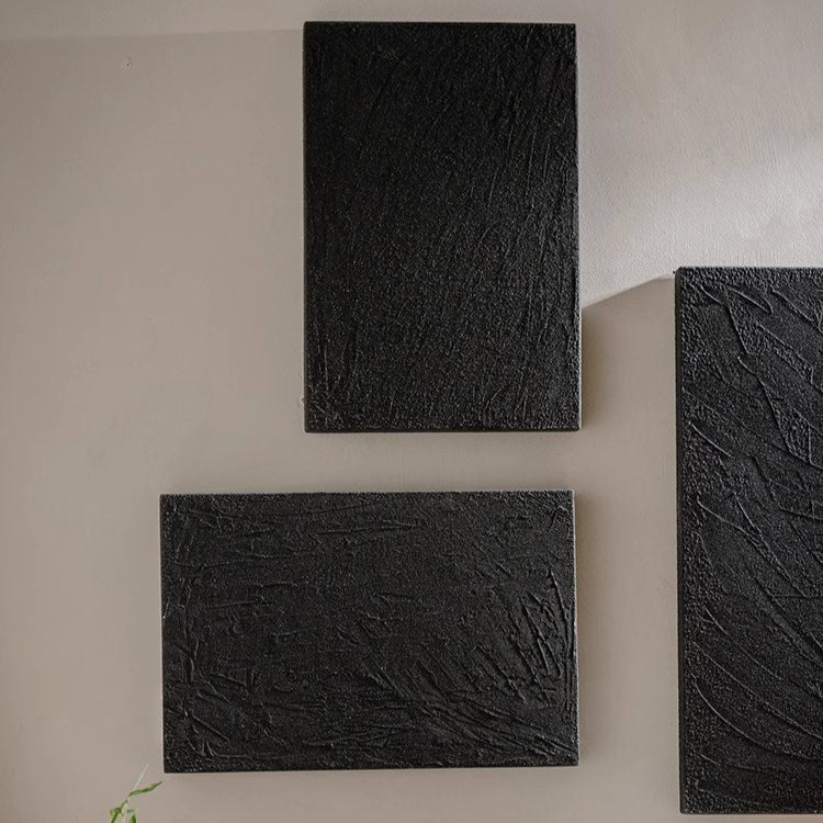 Art mural noir texturé